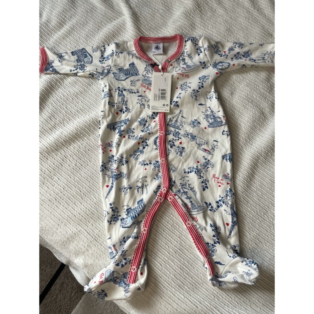 ONESIE 3 MO FRANCE PETIT BATEAU INFANT FOOTIE NWT